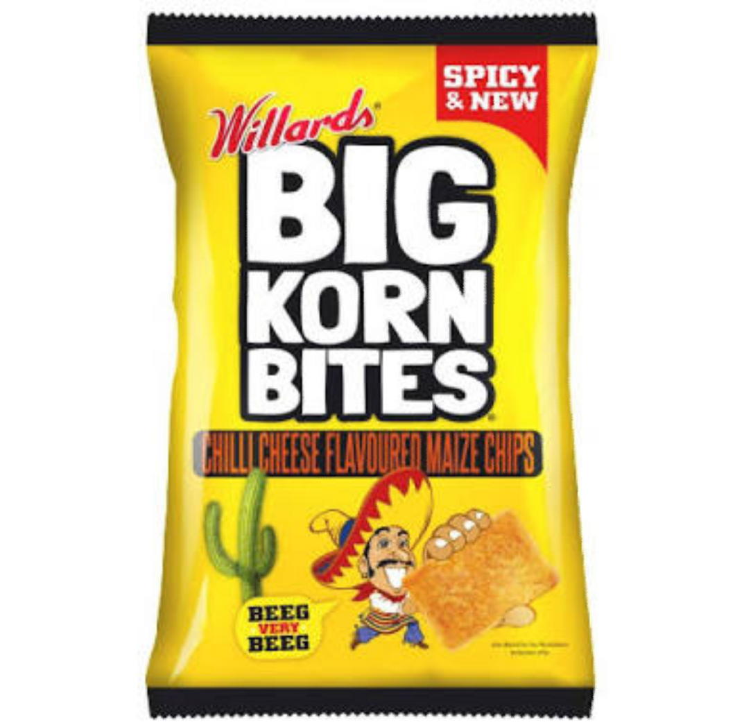 120 g Willards Big Korn Bites Chilli Cheese