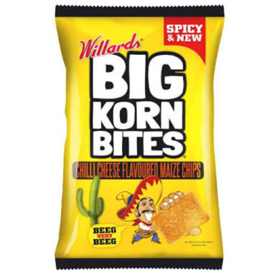 120 g Willards Big Korn Bites Chilli Cheese – AirStall