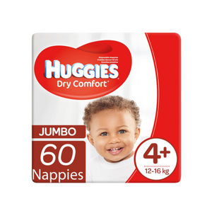 60s Size 4+ Huggies Dry Comfort Jumbo Nappies