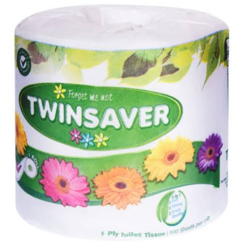 1 Roll Twinsaver 1 Ply Toilet Tissue