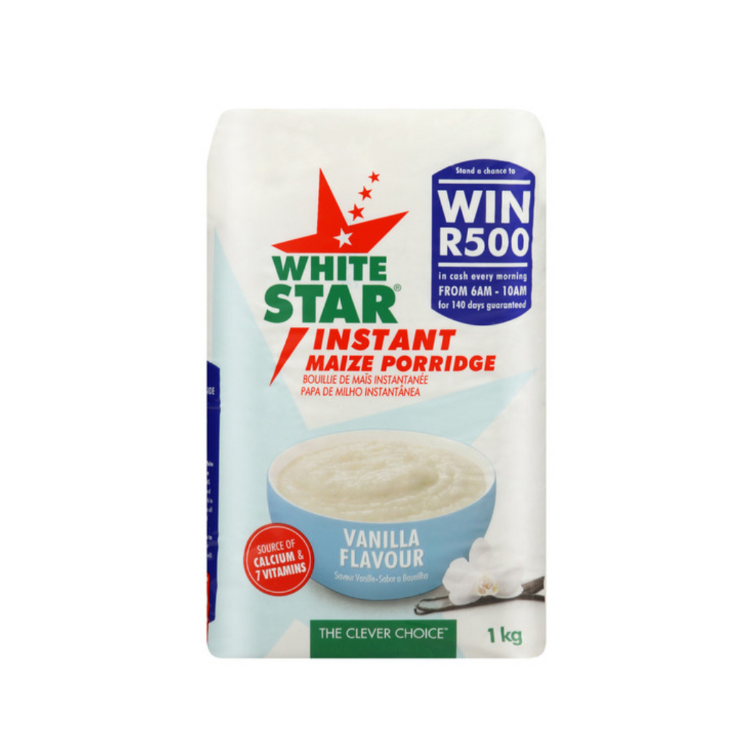 1 kg White Star Vanilla Flavoured Instant Porridge