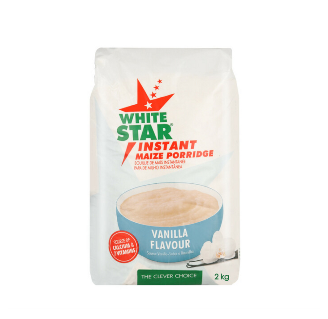 2 kg White Star Vanilla Flavoured Instant Maize Porridge