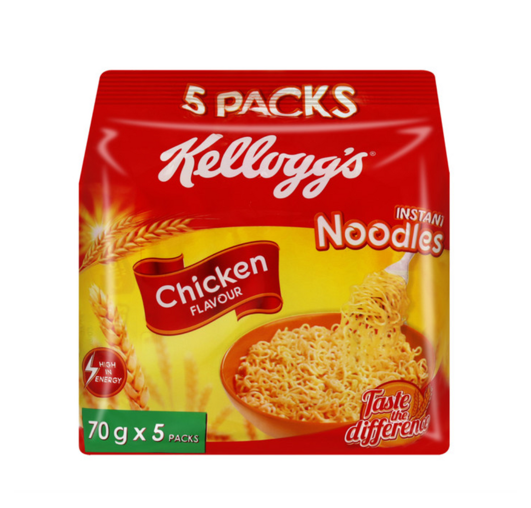 5 x 70 g Kellogg's Chicken Flavoured Noodles