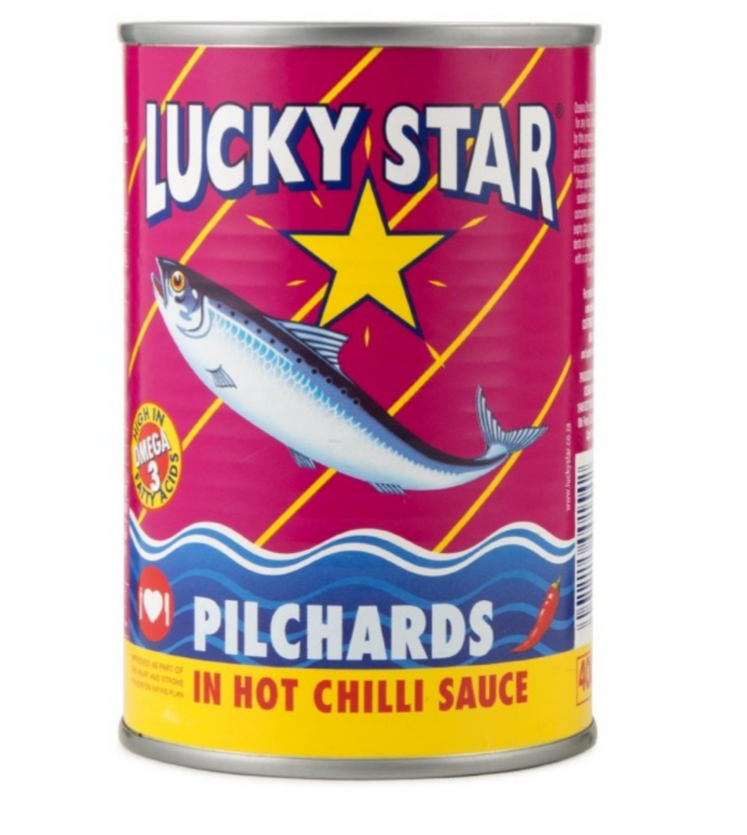 12 x 400 g Lucky Star Pilchards In Hot Chilli Sauce