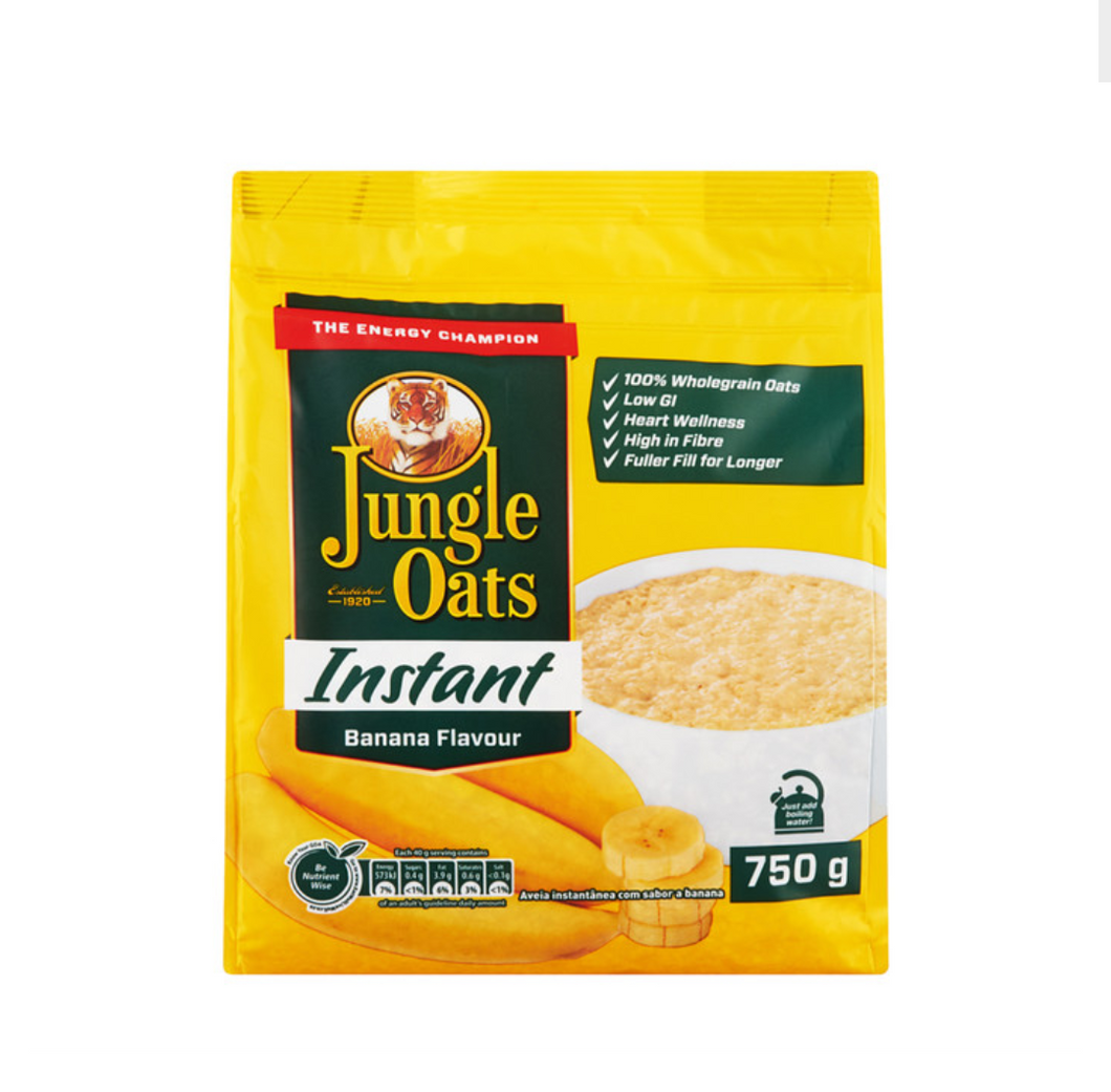 750 g Jungle Instant Banana Flavoured Oats