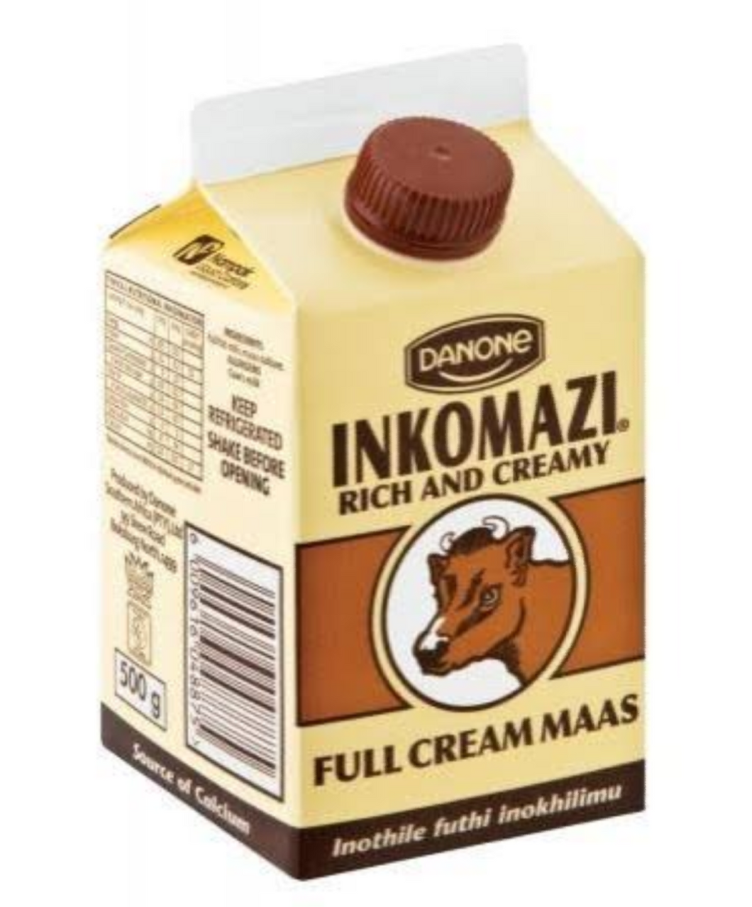 8 x 500 g Danone Inkomazi Full Cream Maas Carton