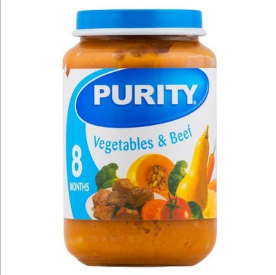 6 x 200 ml Purity 3rd Foods Vegetables & Beef Jar