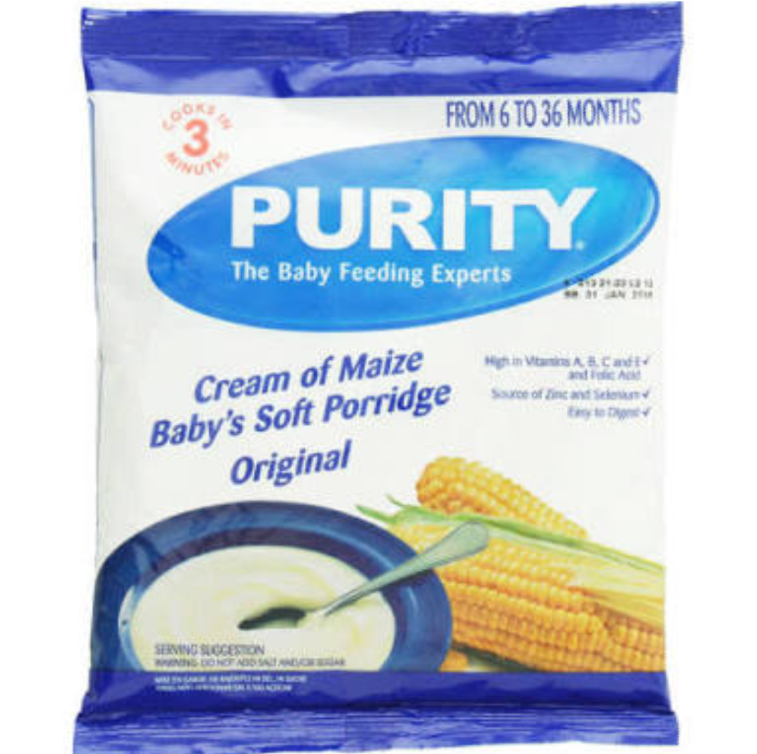 Cream of store maize for babies