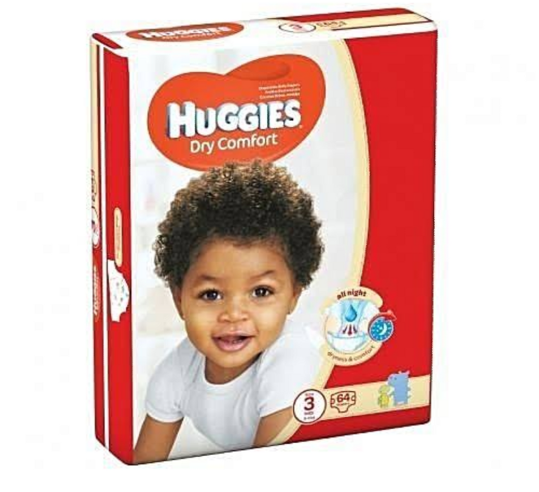 64s Size 3 Huggies Dry Comfort Jumbo Nappies AirStall