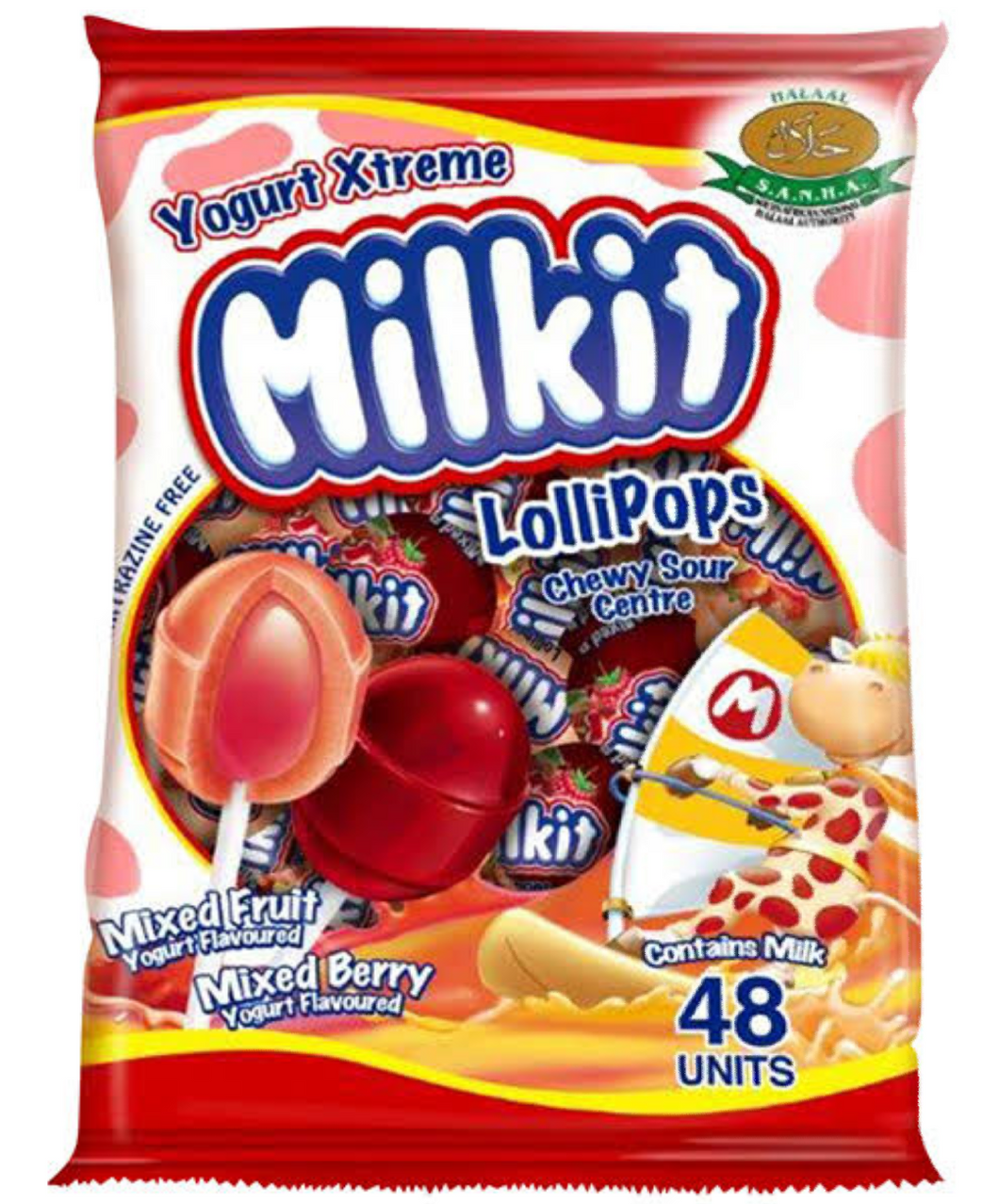 48s Milkit Mixed Fruit Yoghurt Flavoured Lollipops