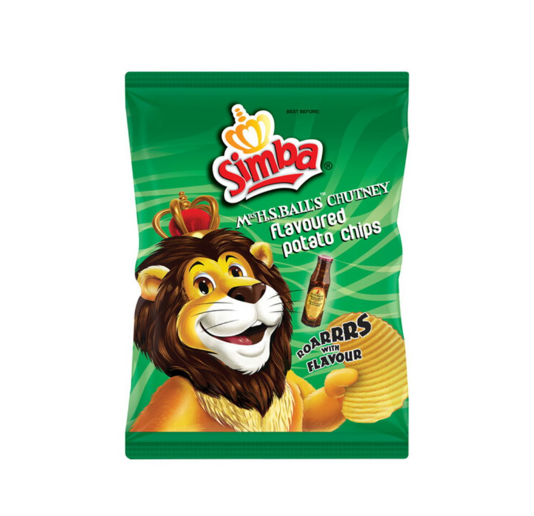 48 x 36 g Simba Mrs H.S. Balls Chutney Flavoured Potato Chips