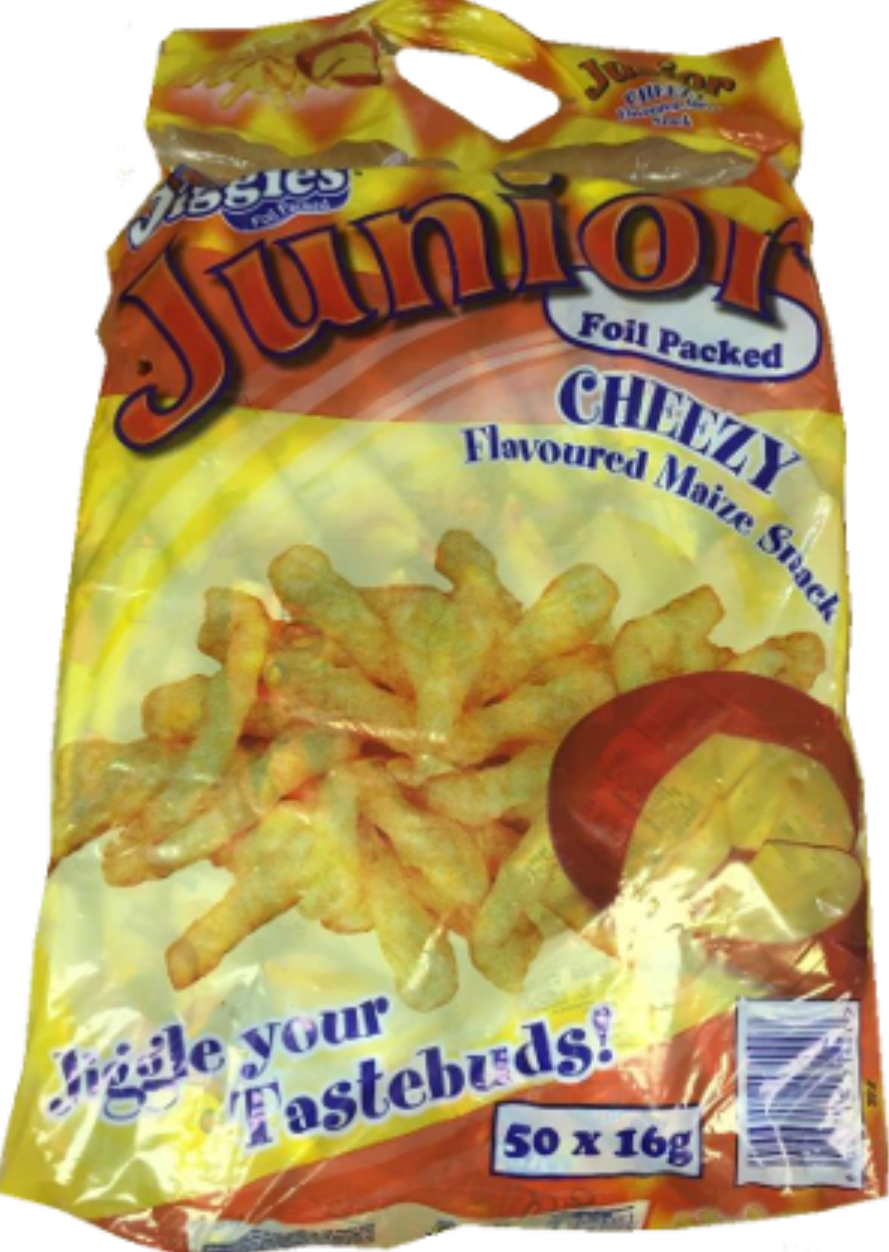 50 x 16 g Jiggies Junior Cheezy Flavoured Maize Snack