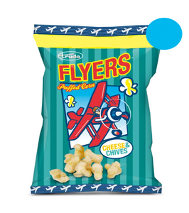 12 x 50 g Truda Flyers Cheese & Chives Flavoured Puffed Corn