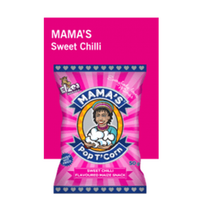 12 x 50 g Mama's Sweet Chilli Flavoured Popcorn