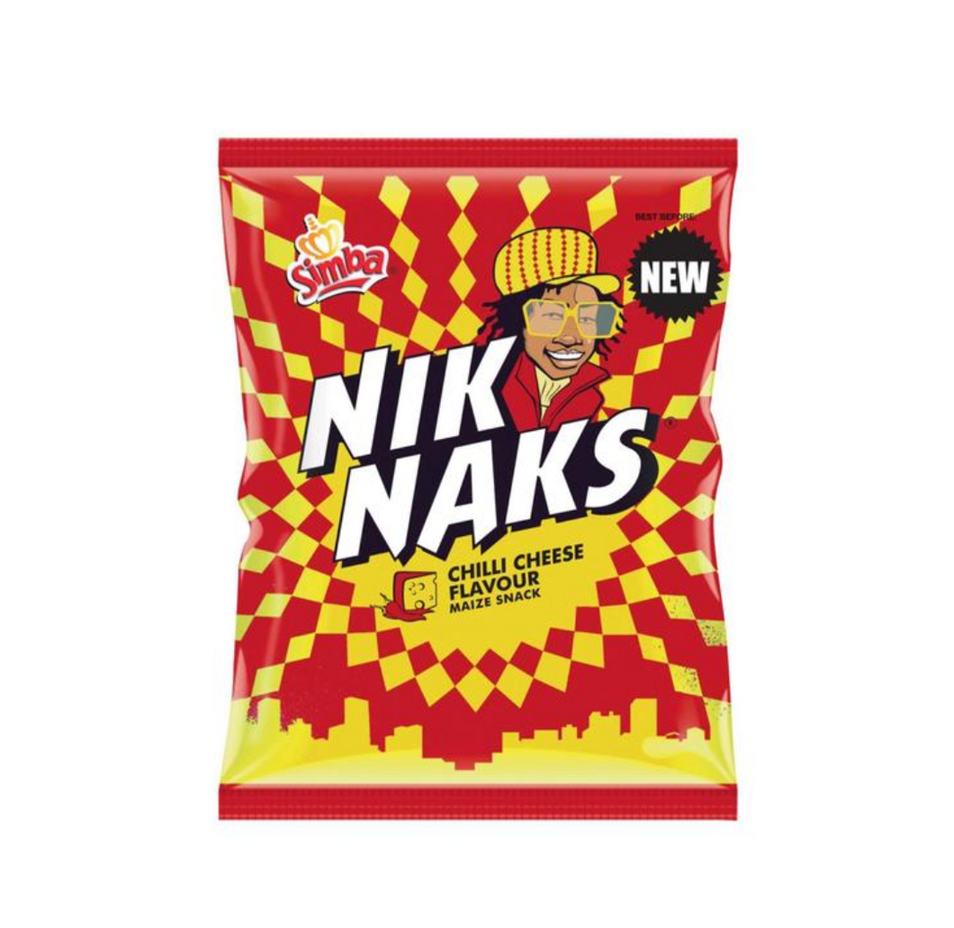 50 x 20 g Nik Naks Chilli Cheese Flavoured Maize Snack