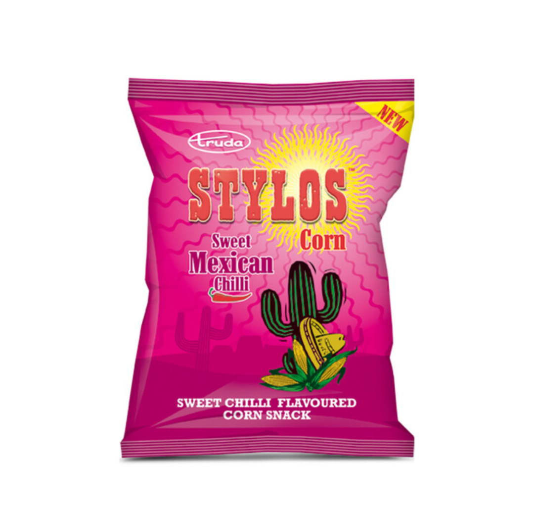 10 x 125 g Stylos Sweet Mexican Chilli Flavoured Corn Chips – AirStall