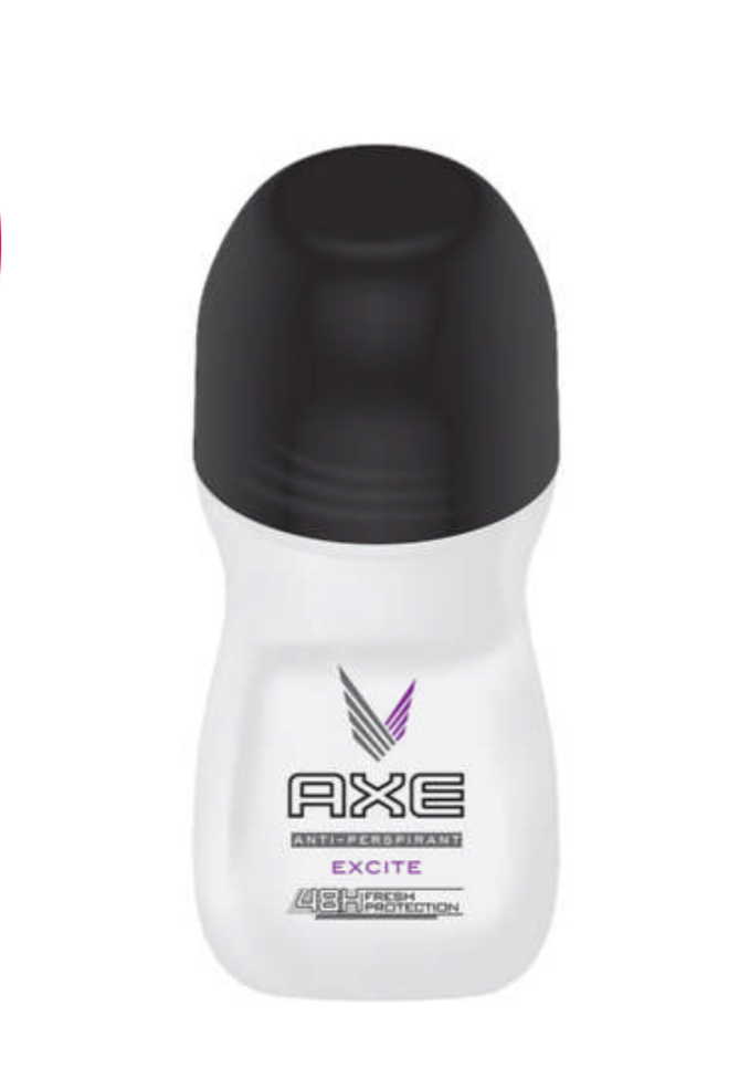 6 x 50 ml Axe Anti-Perspirant Excite Roll On