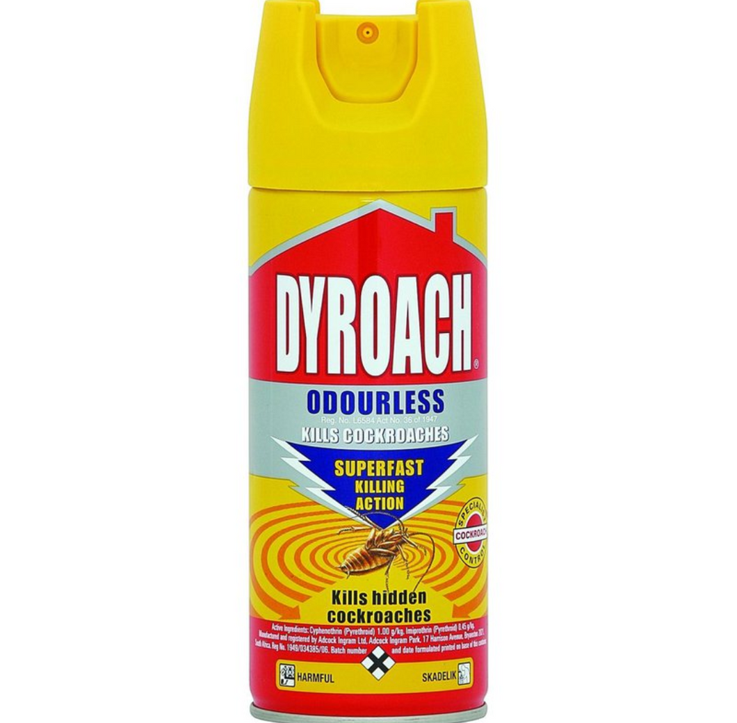 6 x 180 ml Dyroach Odourless Spray