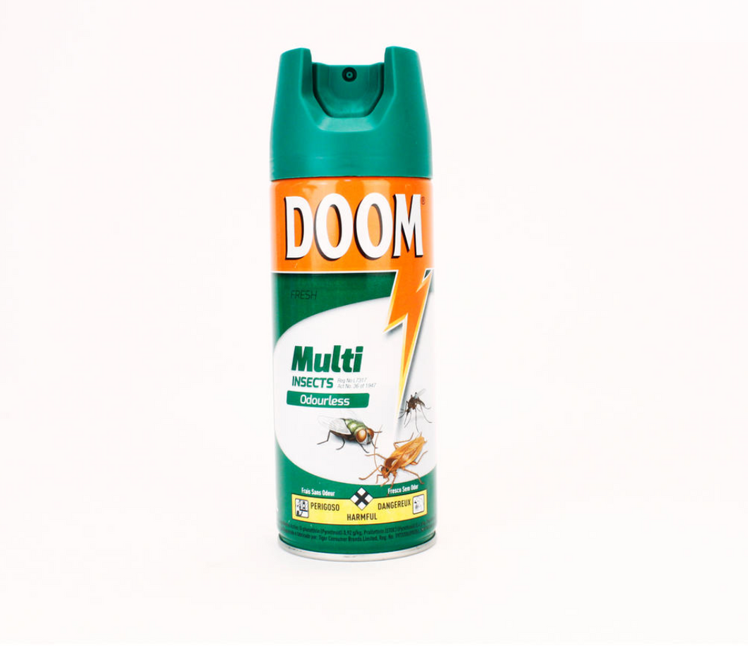 6 x 180 ml Doom Multi Insects Odourless Spray