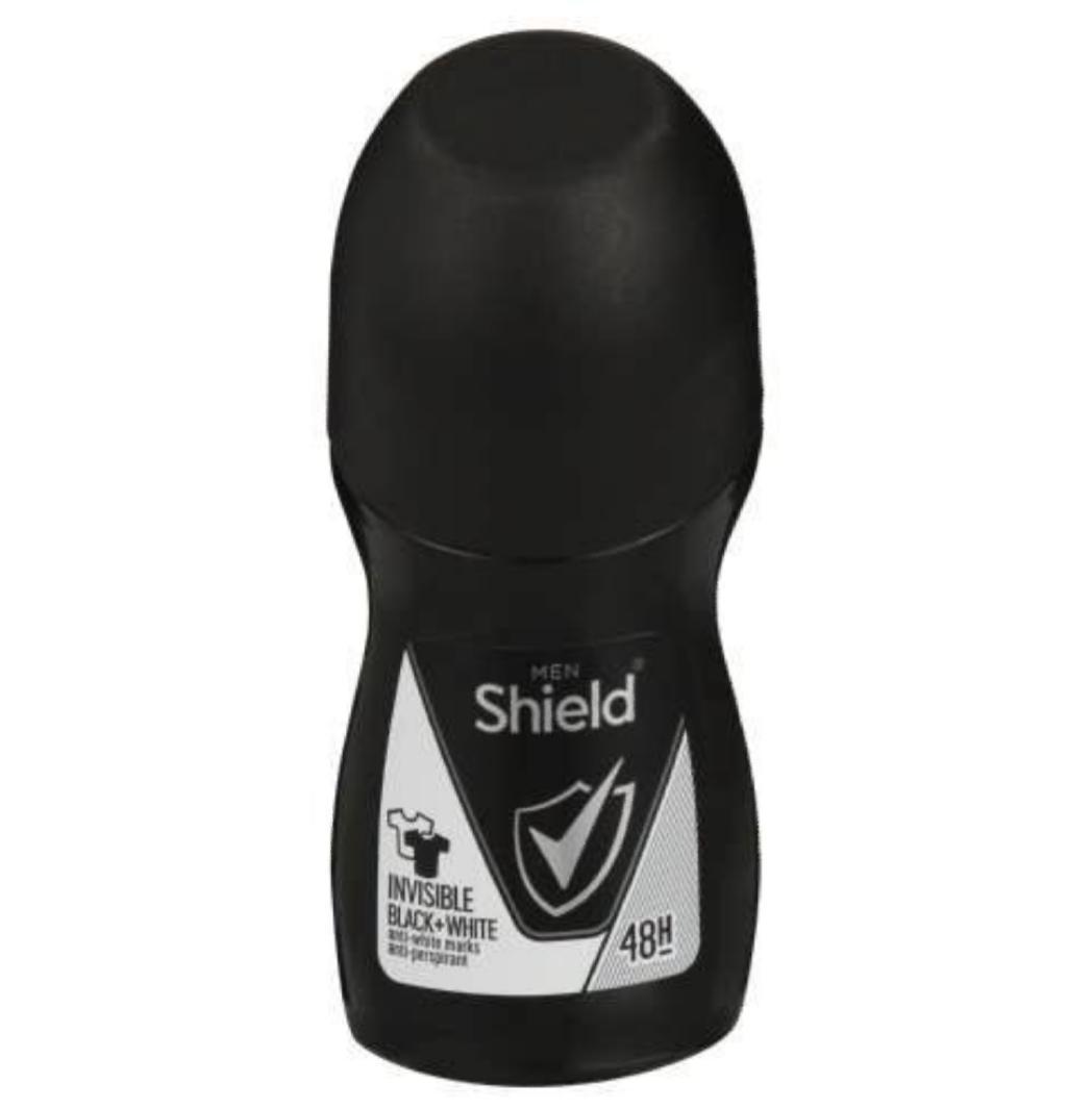 6 x 50 ml Shield Men Invisible Black + White Anti-Perspirant Roll On