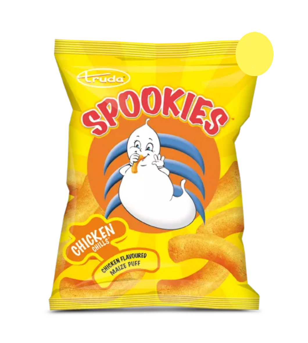 12 x 50 g Truda Spookies Chicken Flavoured Maize Puffs – AirStall