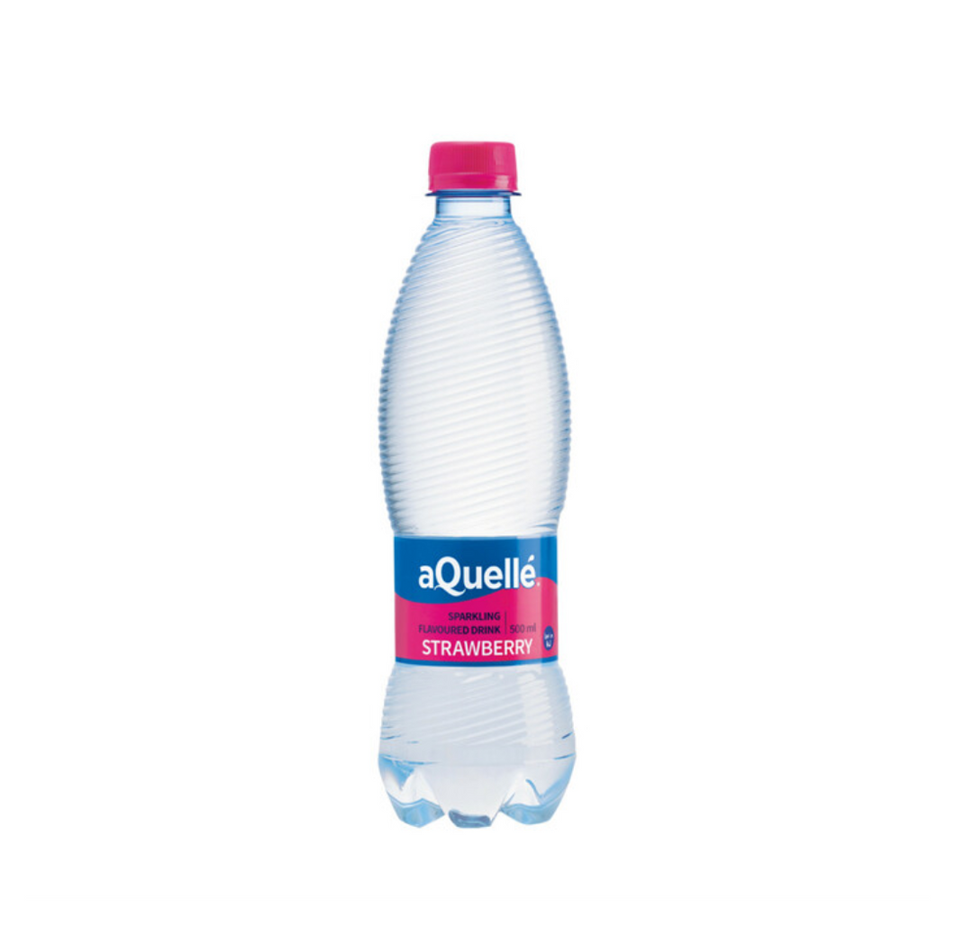 6 x 500 ml Aquelle Strawberry Flavoured Sparkling Water