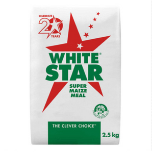 4 x 2.5 kg White Star Super Maize Meal