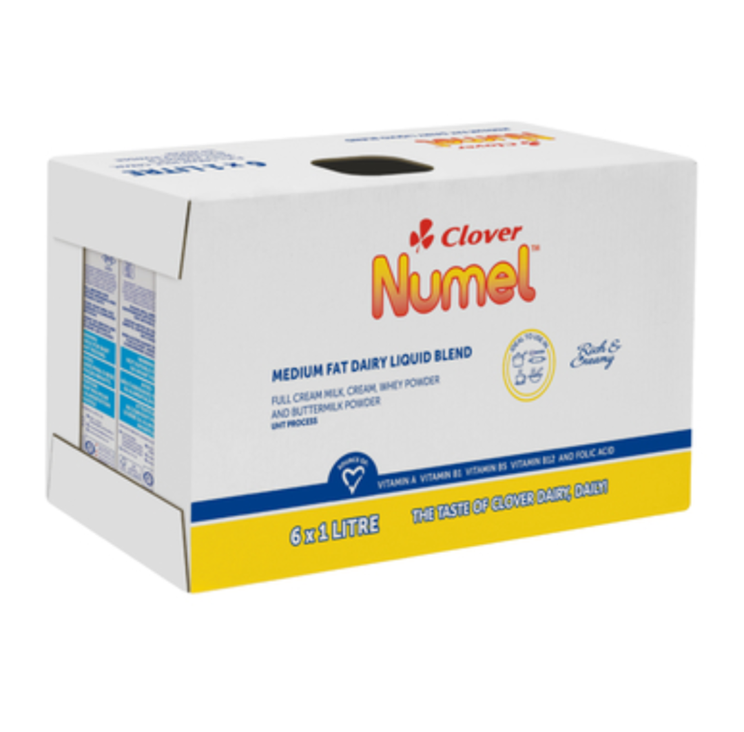 6 X 1 Litre Clover Numel UHT Milk AirStall 6-x-1-litre-clover-numel-uht-milk-airstall