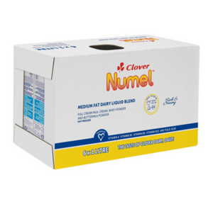 6 x 1 litre Clover Numel UHT Milk